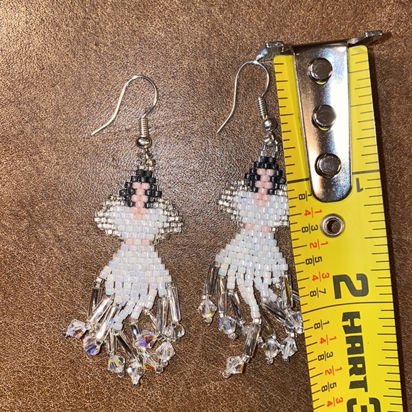 Master Bead Jeweler French Hook Made Angel Earrings NWOT Silver-Tone Findings - Picture 6 of 6